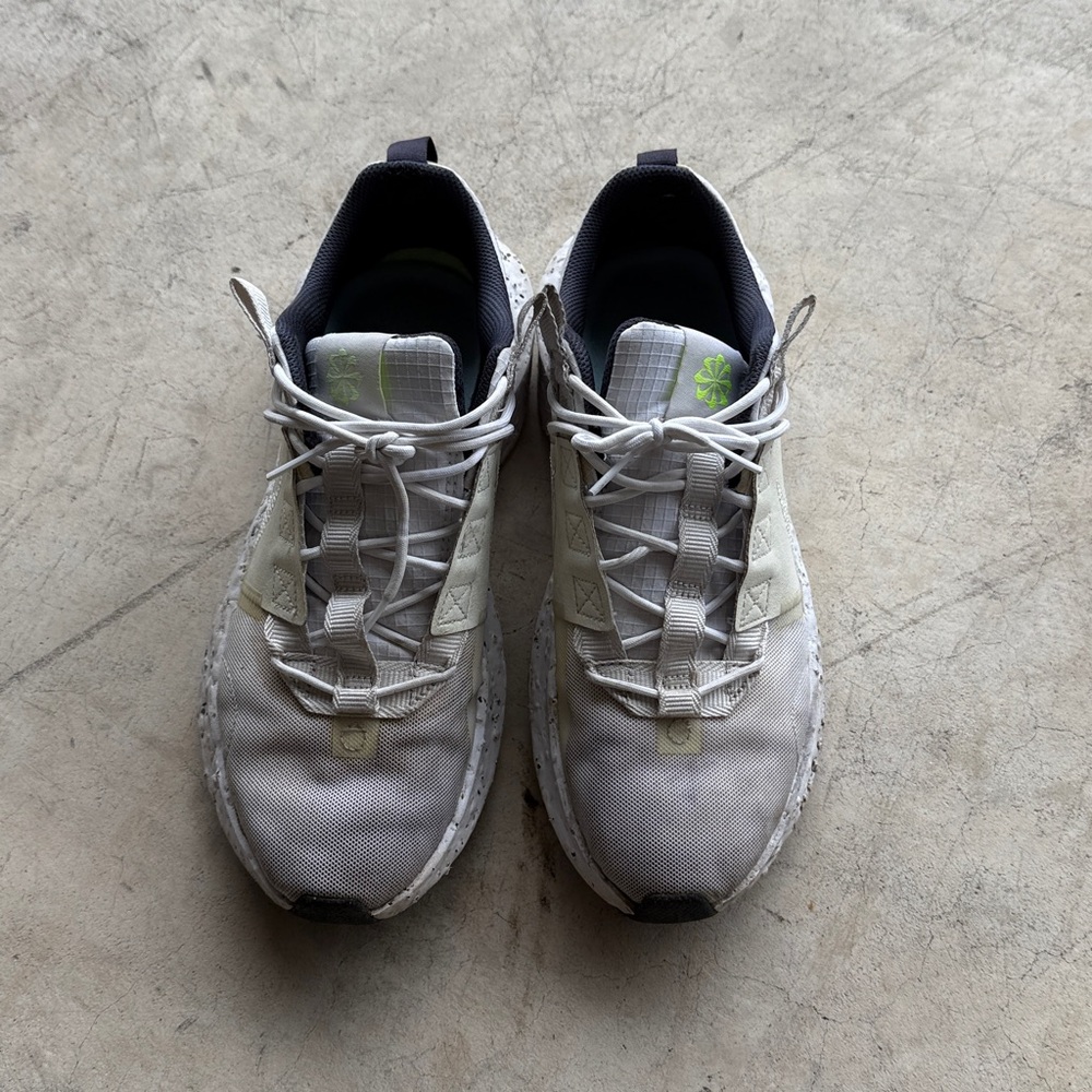 Nike White and Green Athletic Shoes